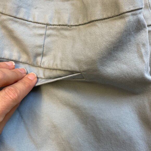 Banana Republic Hampton Fit soft teal blue cropped ankle trouser pants womens 4 - Picture 7 of 7